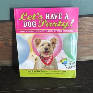 Let’s have a dog party birthday book